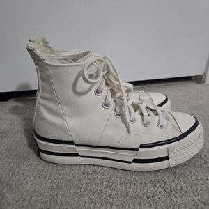 Converse Cream High-Top Sneakers
